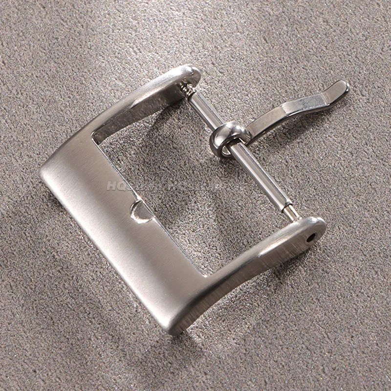 Пряжка из нержавеющей стали 304, 16 мм, 18 мм, ремешок для часов, металлическая застежка, кожаный силиконовый браслет, универсальная замена, матовая квадратная кнопка