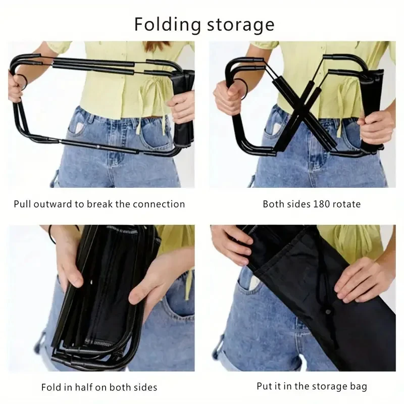 4/2/1PCS Outdoor Camping Chair Portable Folding Chairs Fishing Stools Travel Camping Bench Train And Subway Queuing Benches