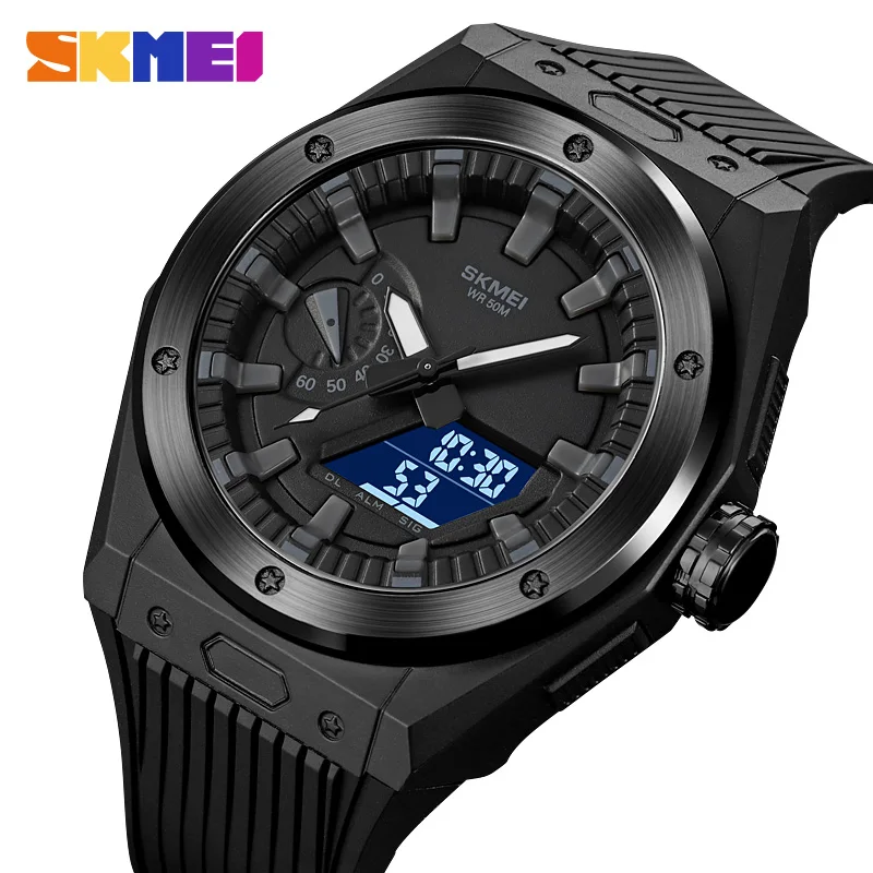 SKMEI Electronic Watches 3 Time Chrono Luminous Men Sport Watch Military Wrist Watch Led Calendar Waterproof Digital Watches