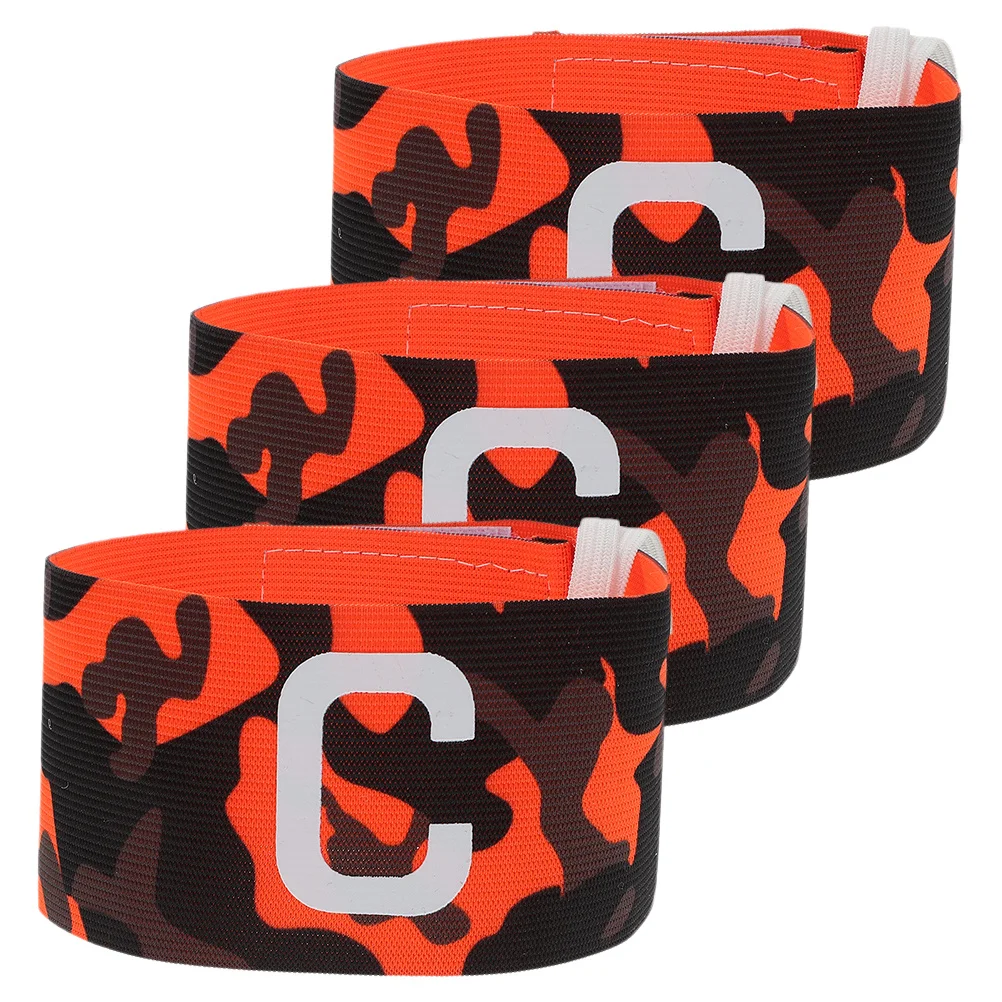 3 stuks sport kapitein armband ademend comfortabel teamleider armbanden voor voetbal voetbal games verstelbare pasvorm