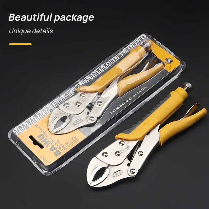 YLONDAO C Clamp Weld Clip Straight Jaw Lock Mole Pliers Woodwork Fix Plier Tong Grip Swivel Pad Locator Alloy Hand Tool