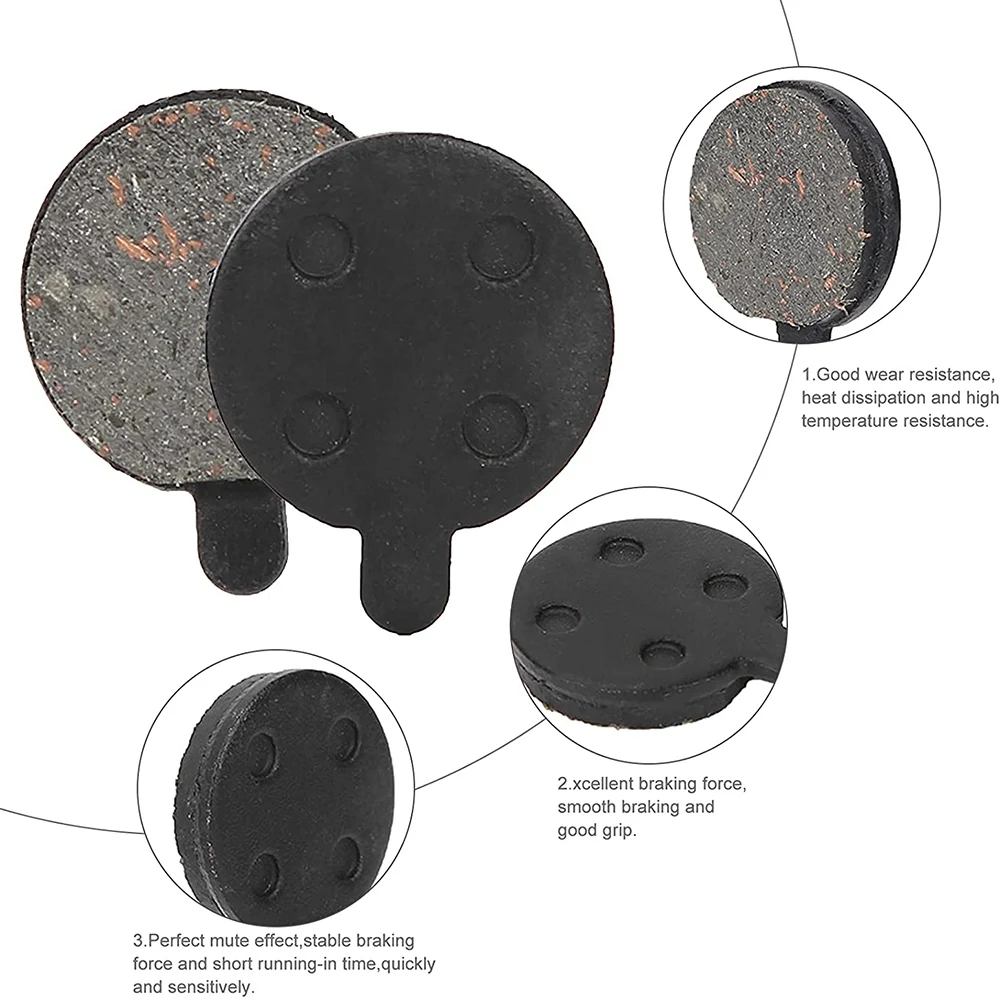 Bremsbeläge, 4 Paar Halbmetall-Bremsscheibe rotor für 10-Zoll-Elektroroller