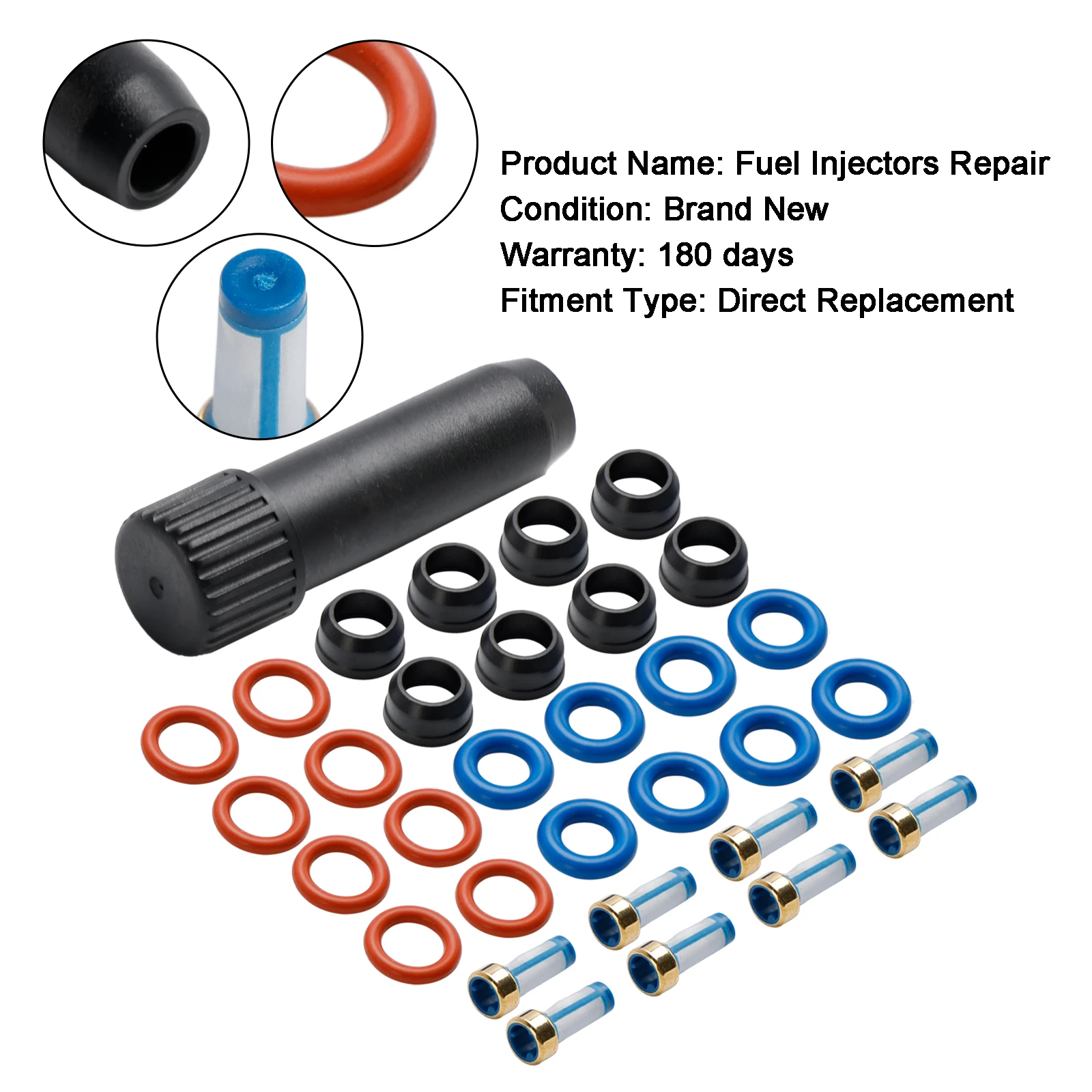 Artudatech Fuel Injector Repair Seal Kit Fit Chevy Silverado Fit GMC Sierra 1500 2500 3500