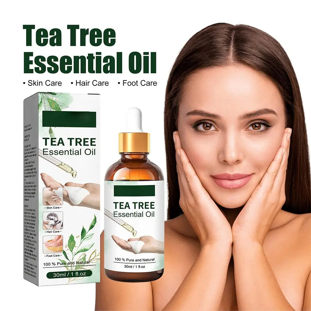 Suero facial con aceite de árbol de té, tratamiento ance, suero facial hidratante que se desvanece, líneas finas, ilumina las marcas, productos para el cuidado de la piel facial