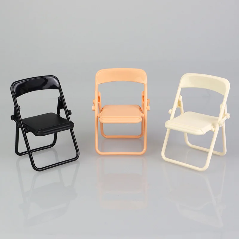 Plastic Chairs Foldable for 1/6 Dollhouse Accessories Doll Furniture Mini Support Miniature Items Bjd Armchair,Children\'s Gifts