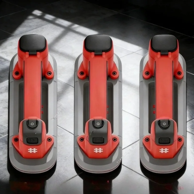 Compact Mini Narrow Electric Suction Cup with Auto Air Supplement - Rechargeable Tool for Tile/Glass Installation