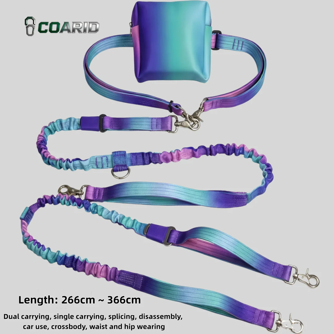 2 Pcs Extendable Dog Leash Set, Double Coupler for Walking Two Dogs