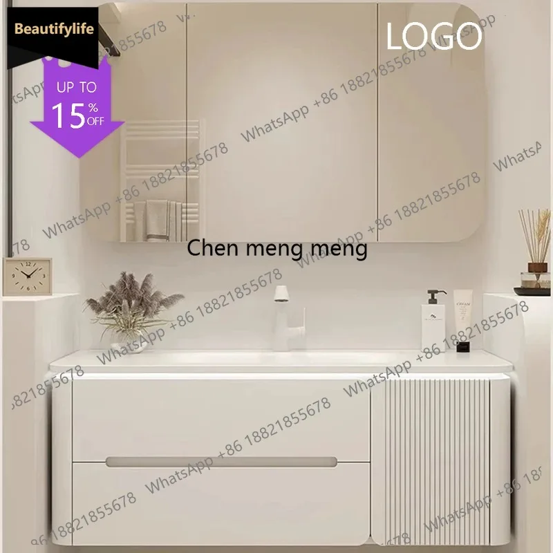 

Q181 Classic Mirror Luxury Bathroom Cabinet White Large Sink Vanity Bathroom Cabinet Hotel Meuble Salle De Bain Home Furniture