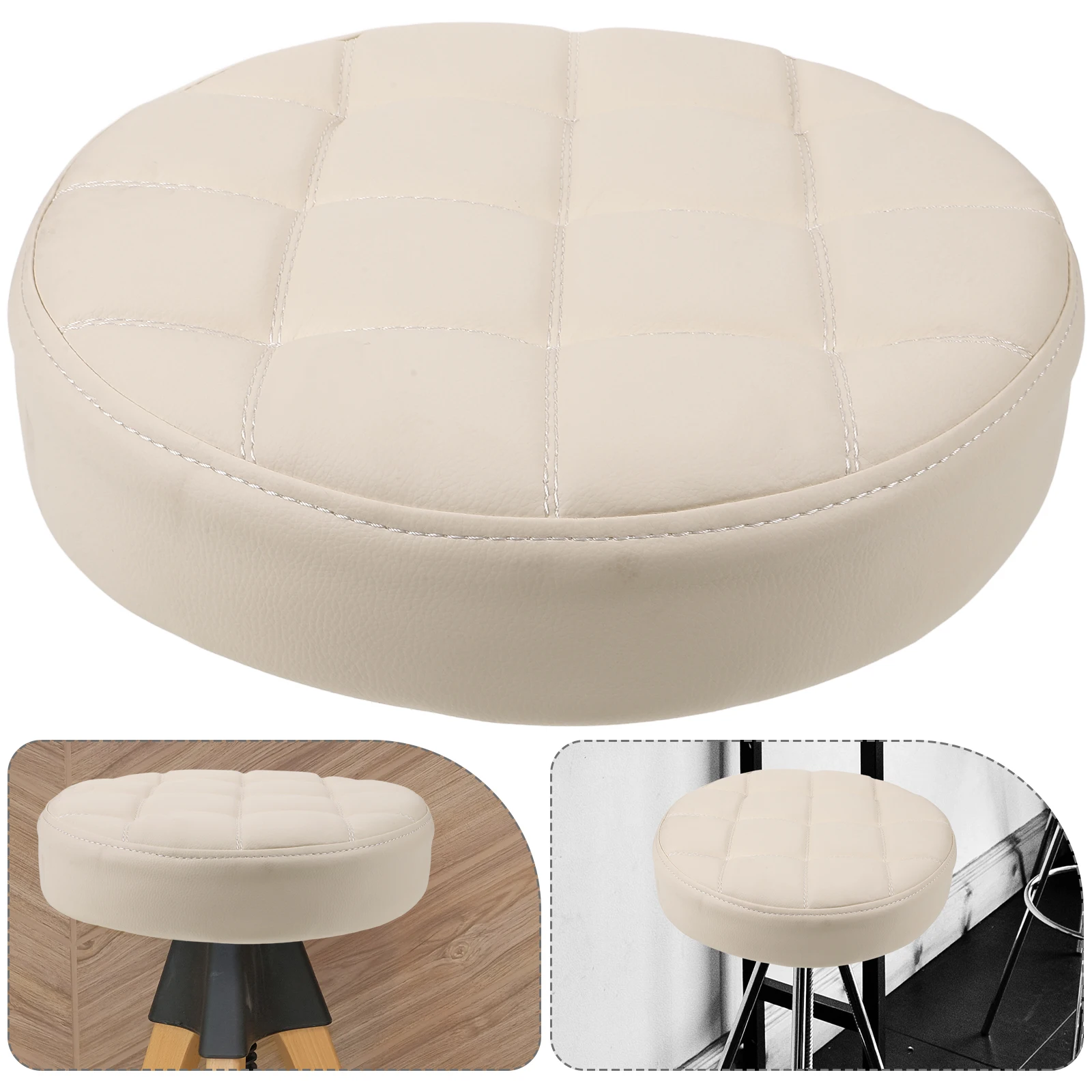 

Chair Seating Accessories Pu Round Stool Seat Replacement Pad Mini Wood Bar Home Restaurant School Mall Supply