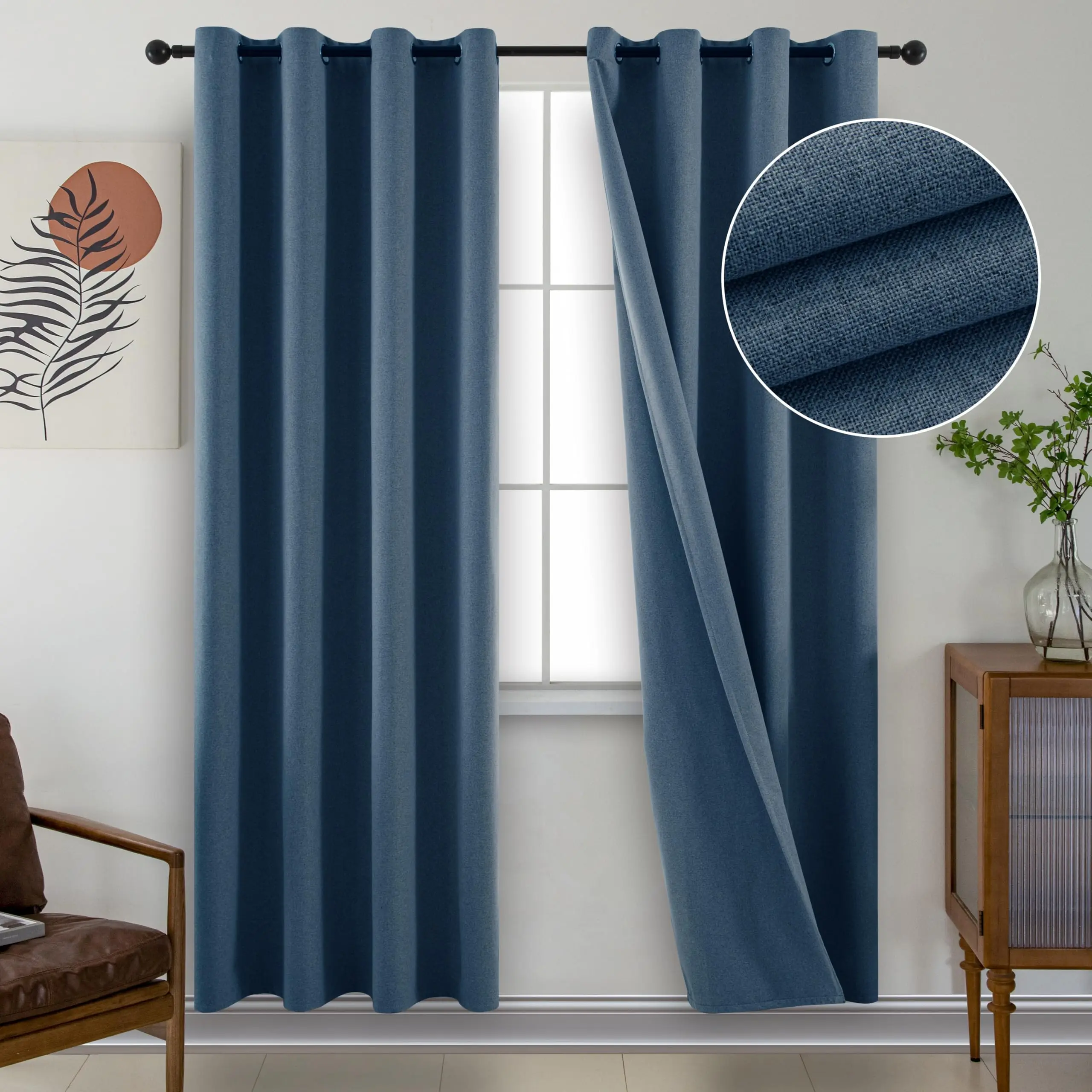 310cm Height Solid Color Custom Made 100% Blackout  Curtains for Living Room Bedroom Window Curtain Soundproof Insulation