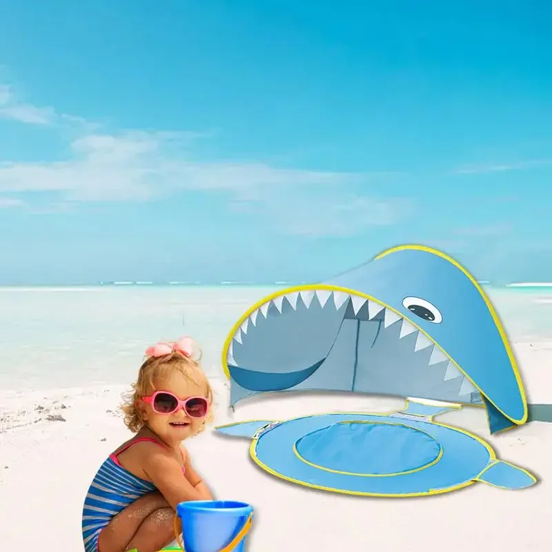 خيمة داخلية للأطفال، خيمة كرتونية للشمس، حماية من الأشعة فوق البنفسجية، مدمجة في حمام سباحة صغير، مأوى شمسي محمول قابل للطي، مظلة خارجية للأطفال