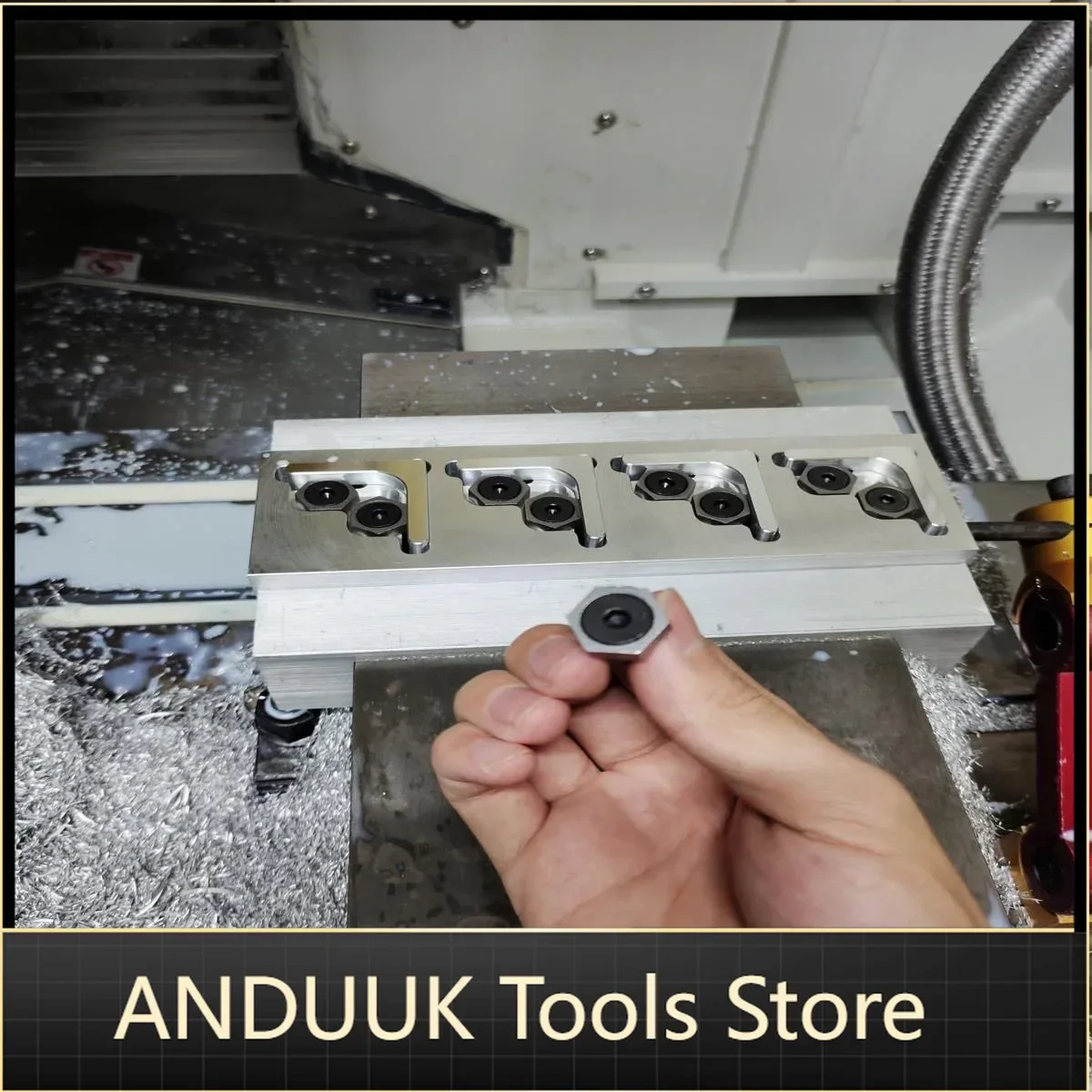 

Hexagonal top measuring OK fixture Clamp CNC batch parts processing side fixed tooling precision vise small clamping block