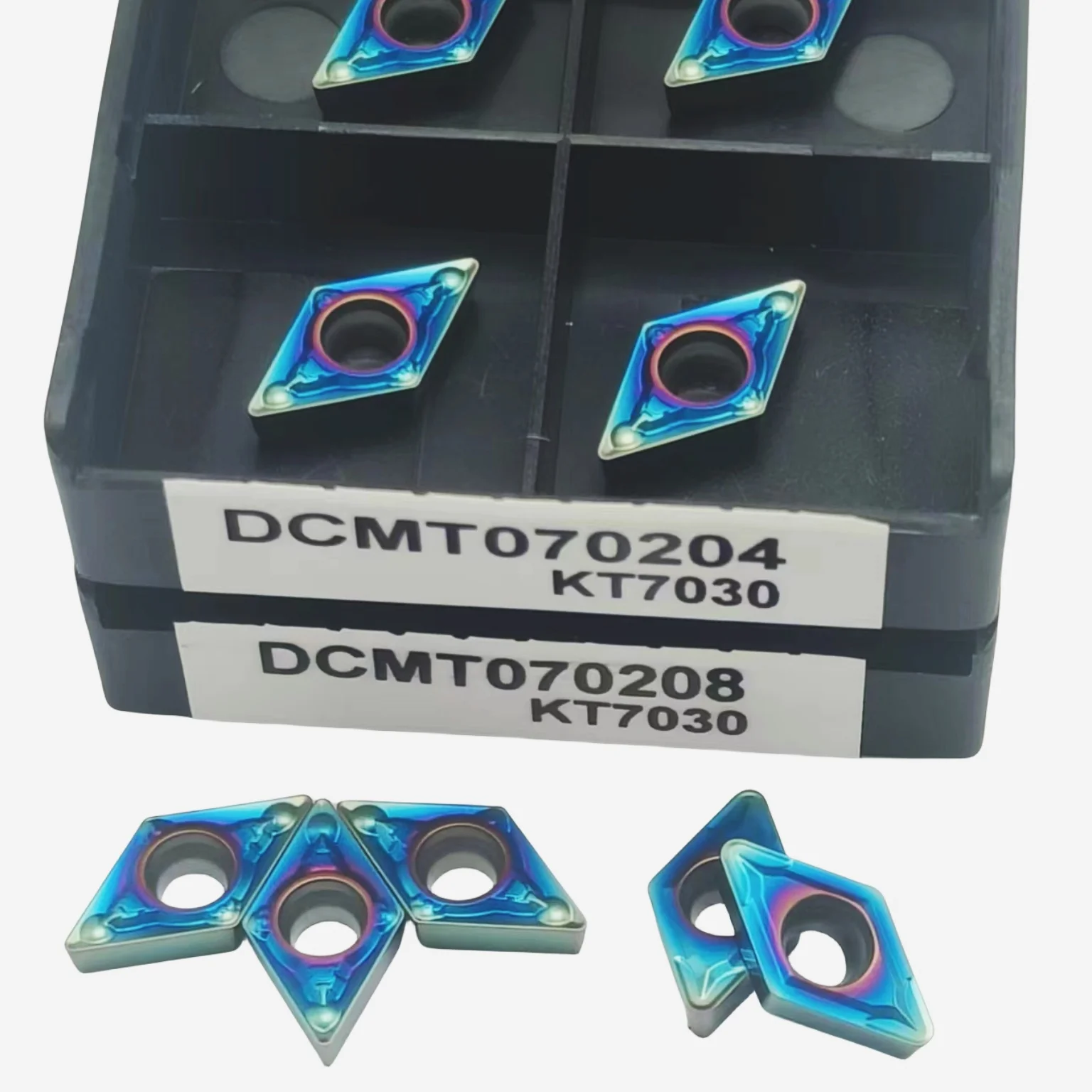 DCMT070204 DCMT070208 pisau paduan keras CNC alat bubut baja dan baja tahan karat alat pemutar sisipan penggilingan