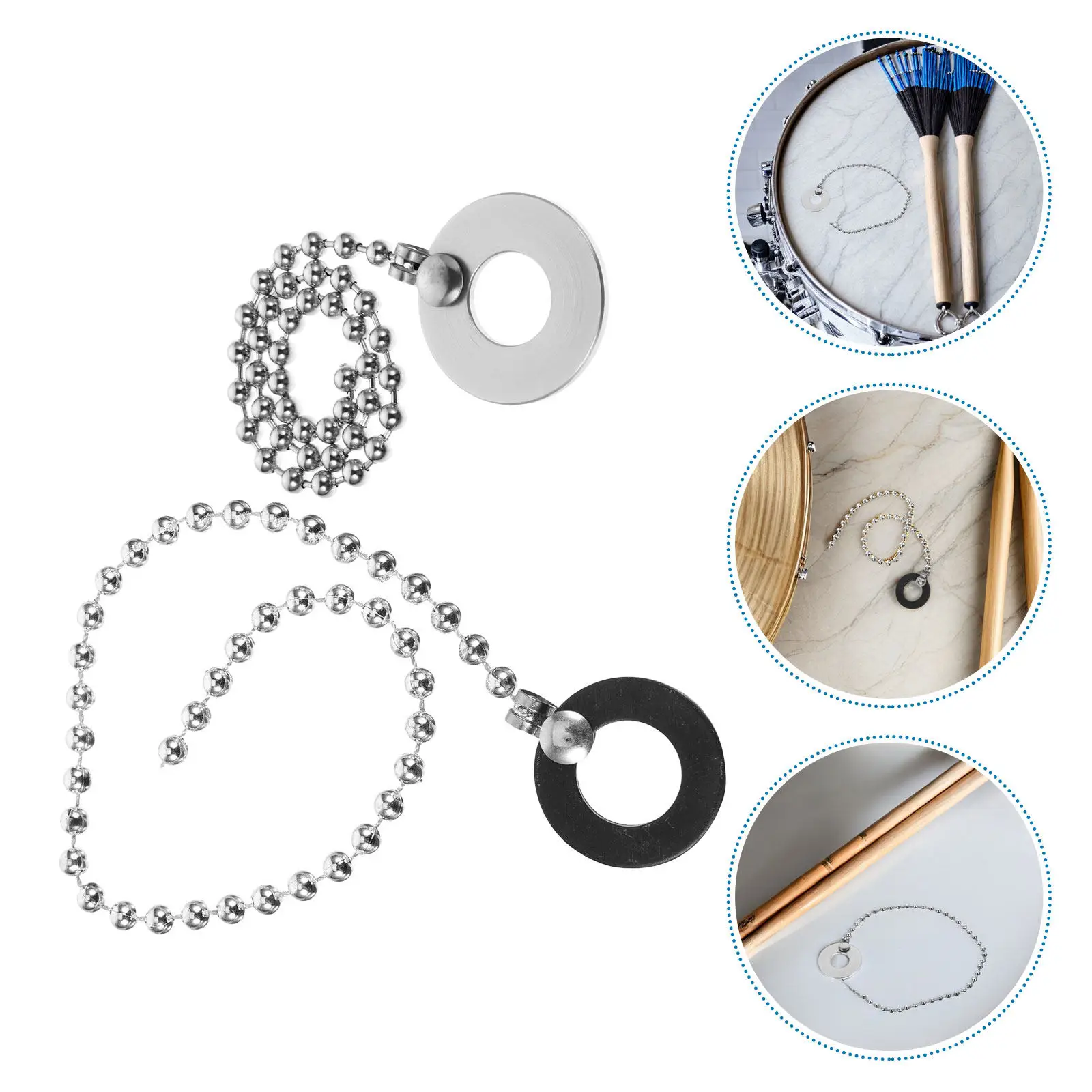 

2Pcs Premium Alloy Cymbal Sizzle Suspension Chain for Drum Kit Enhanced Resonance Dynamic Hiss Effect Compatible with All Jazz