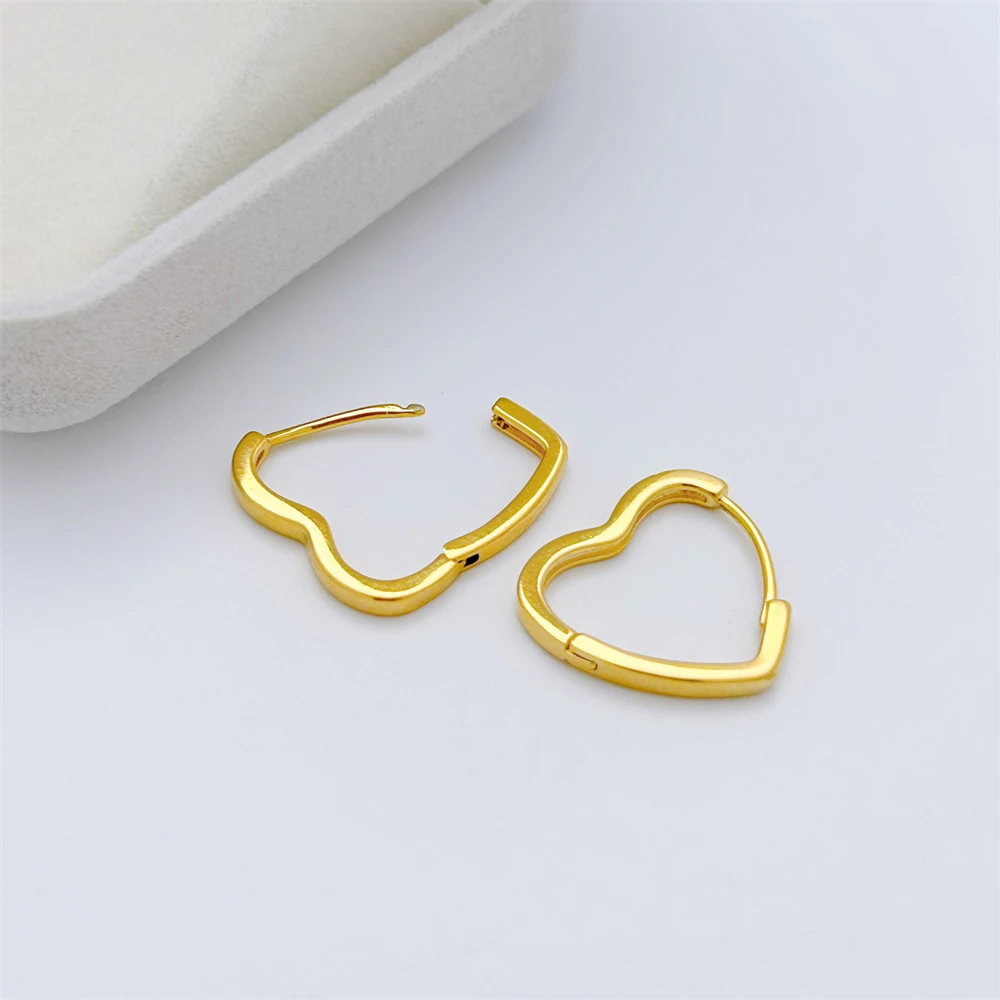 Women\'s Earrings Set Gold Color Heart Ear Cuff Small Hoop Earing Brincos Femme Pendientes Mujer Trendy Jewelry Accessories Gifts