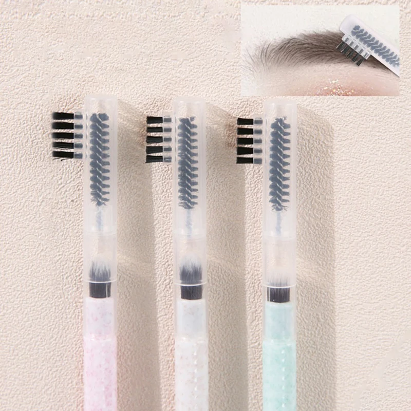 3 in1 Augenbrauen kamm Augenbrauen pinsel Concealer Pinsel Spoolie Wimpern verlängerung bürsten Mascara Applikator Zauberstab kosmetisches Make-up-Tool