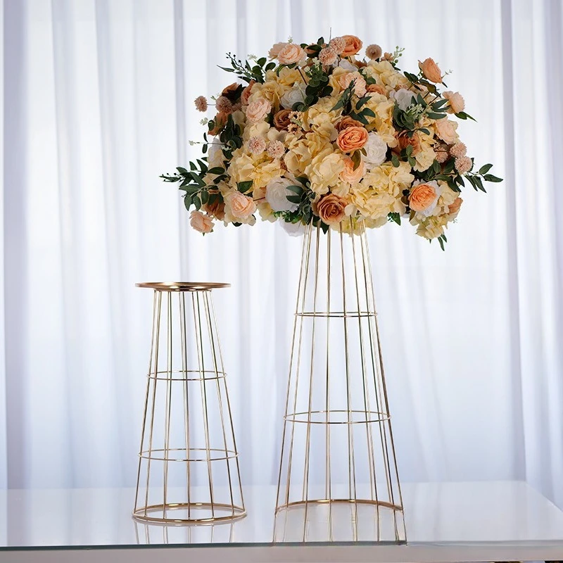 

Catwalk wedding metal electroplating table flower ware hotel restaurant home vase ornaments