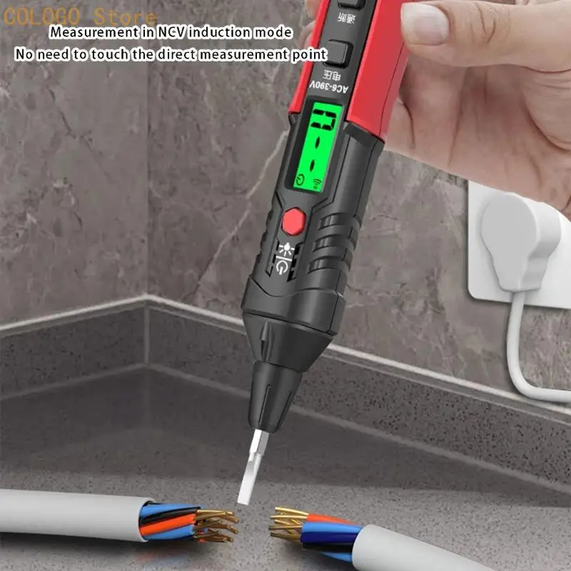 Testerer Pen AC6V-390V Detectors Meter Voltmeter Buzzers Alarm Not-Contact Tester Breakpoints Finding Tool D0LD