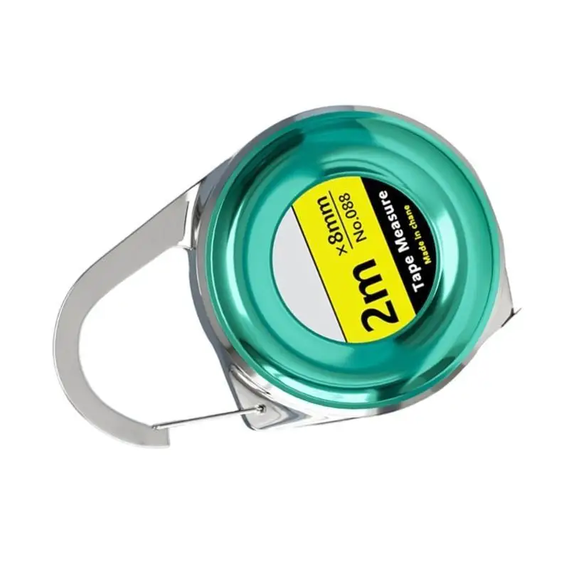 

G6KF 79Inch 2 Meter Soft and Retractable Tape Body Tailors Sewings Craft Cloth Dieting Measuring Tape with Keychains