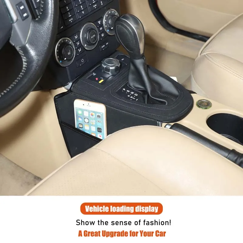 

Крышка переключения передач на центральной консоли автомобиля с сумкой для хранения, защитный коврик для Land Rover Freelander 2 2007-2012, автомобильные аксессуары