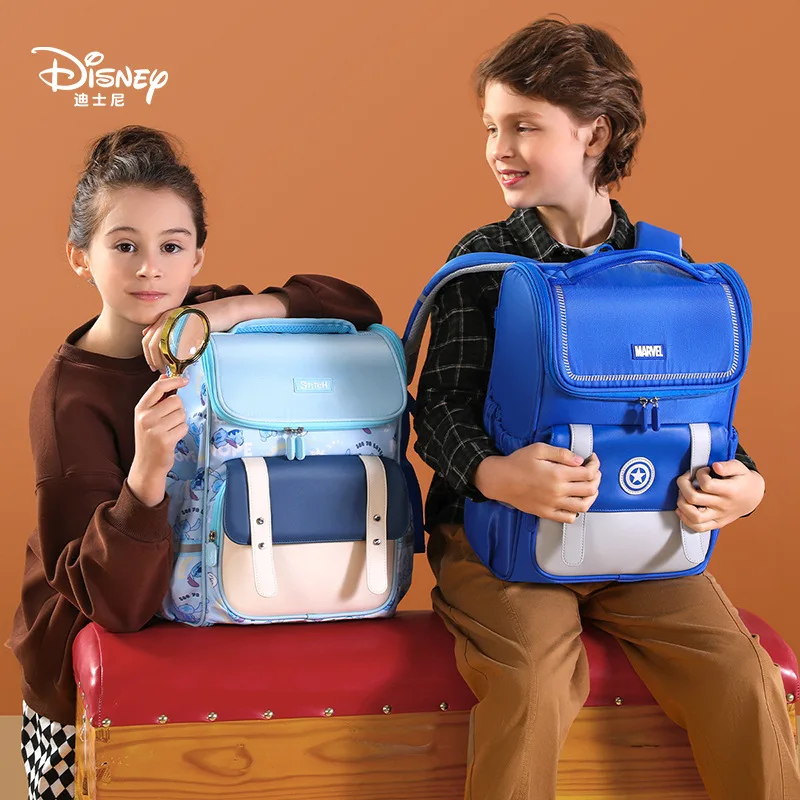 

Disney Boy Girl School Bag Grade 1-3 Spider Man Primary Student Shoulder Orthopedic Backpack Large Capacity Water Proof Mochilas