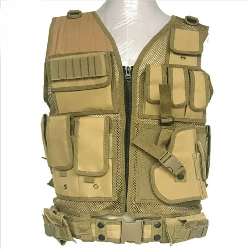 Breathable SWAT Molle Tactical Vest Military Combat Armor Vests Security Hunting Army Outdoor CS Game Airsoft Training Jacket