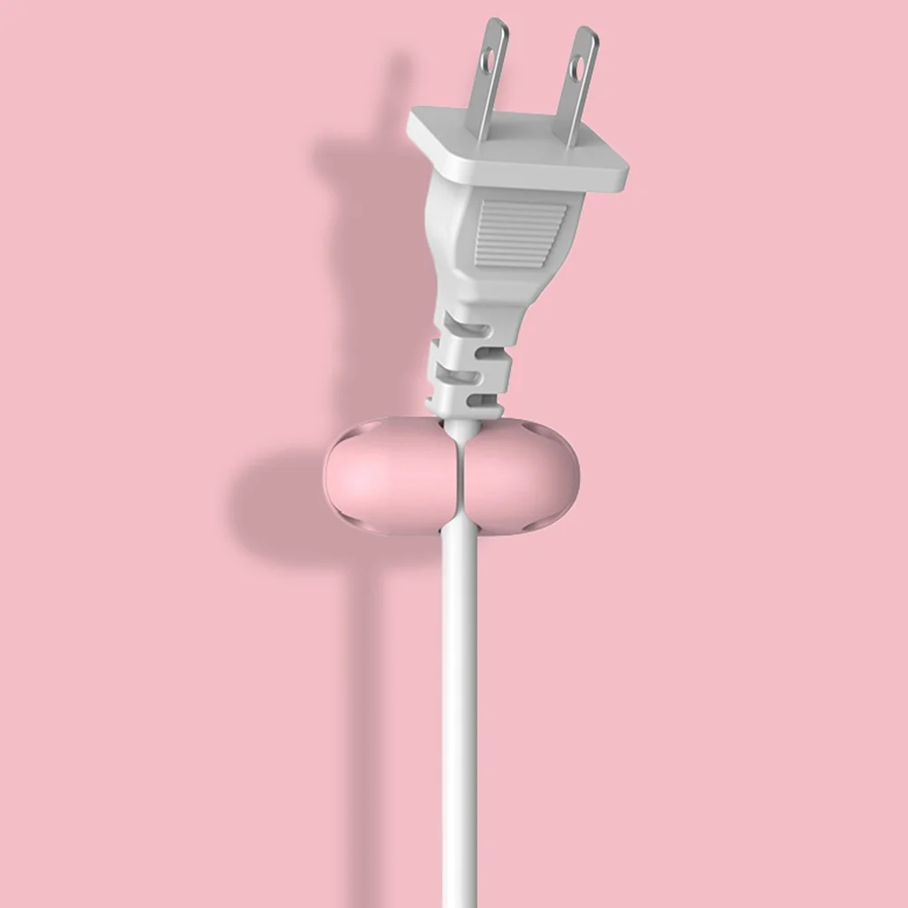 6 قطعة منظم كابلات حارس الحبل سيليكون حامل كابل ذاتي اللصق تصميم مدمج لسطح المكتب إدارة الأسلاك مقاطع سلك الطاقة #4