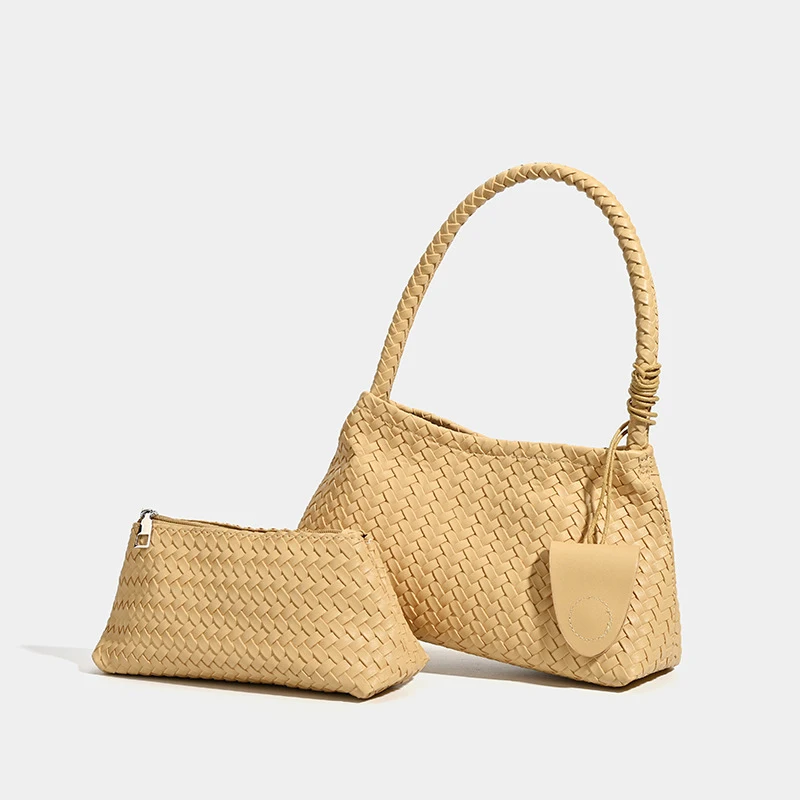 High-end woven bag2026 New fashion trendy handbag, shoulder bag, niche underarm bag, baguette bag for summer