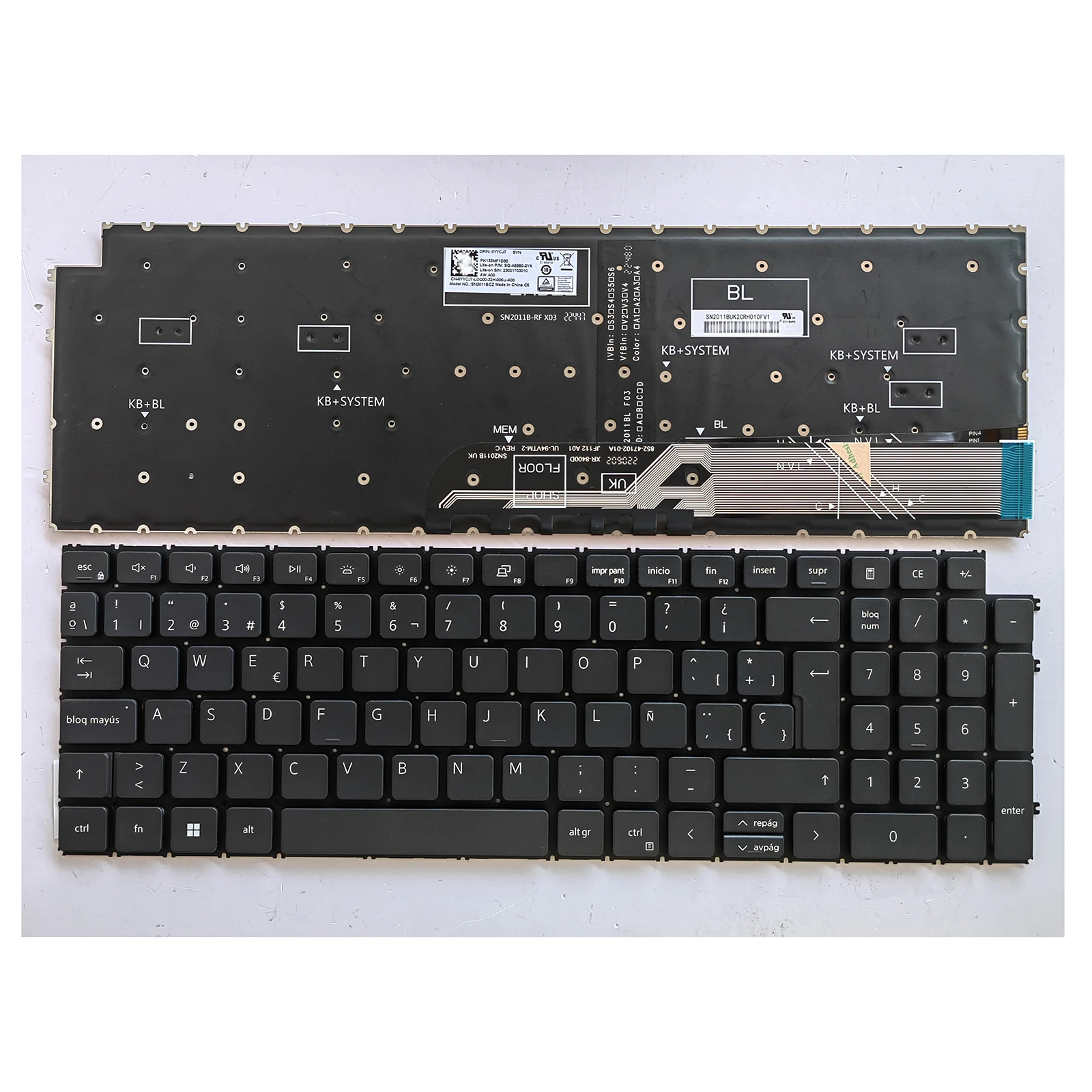 for Dell Vostro 15 3510 3515 3520 3525 5510 5515 P106F SP Laptop keyboard