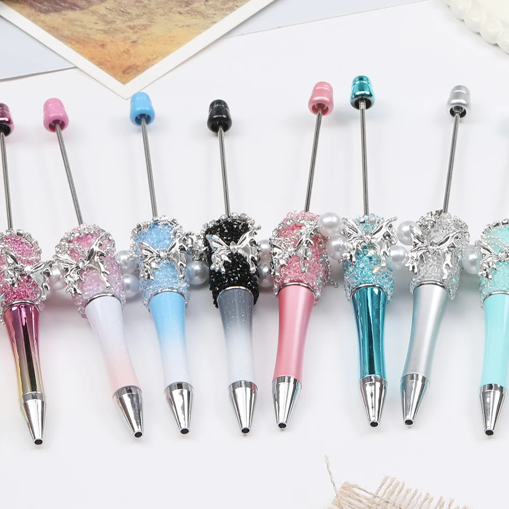 Cordial Design 10Pcs 17*149MM DIY Jewelry/Rhinestone Plastic Pens/Hand Made/Beaded Pen Accessories/Beadable Pen Findings #17792