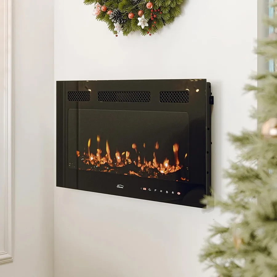 Camino elettrico da 30 pollici Luoghi per caminetti Inserti per caminetti elettrici Riscaldatore per camino elettrico Decorazione per camino Riscaldatore per camino con