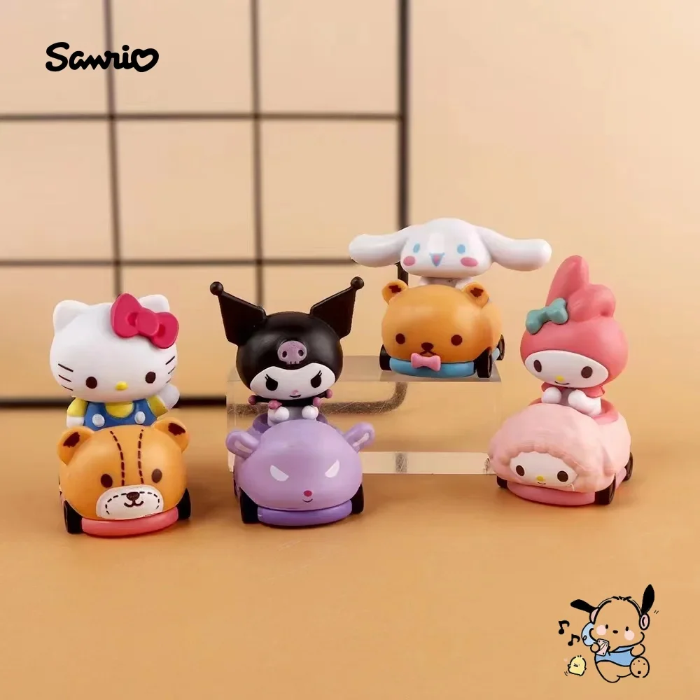 

Sanrio Hello Kitty Model Doll Kuromi Cinnamoroll Model Action Anime Figures Cute Cartoon Car Doll Toys Desktop Ornaments Gifts