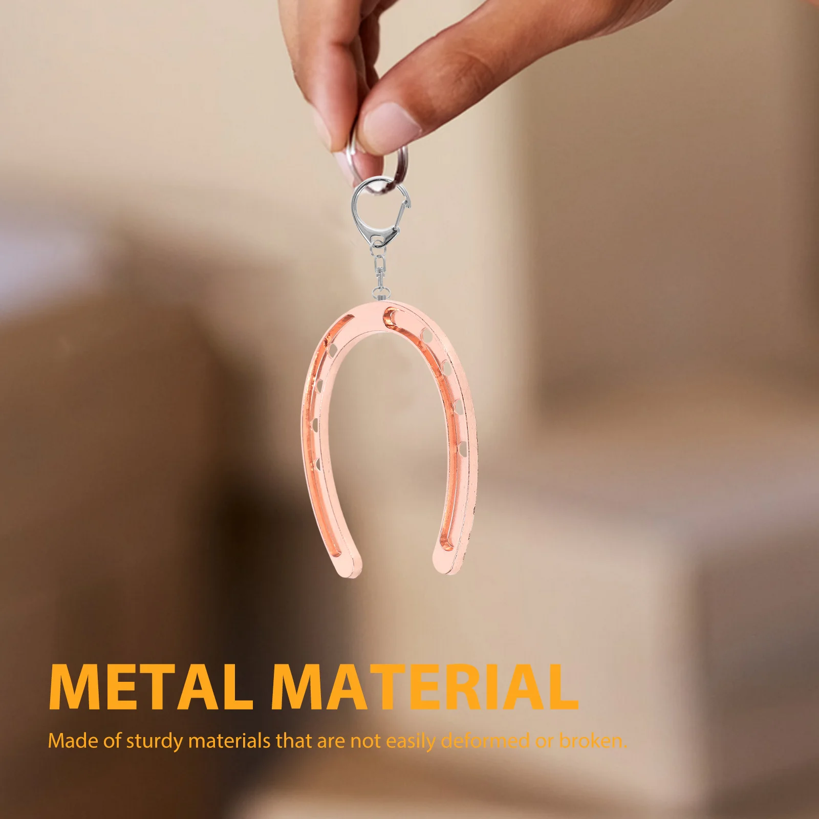 

6pcs Metal Horseshoe Ornament Zinc Alloy Hanging Decor Lucky Horse Shoe Wall Art Rustic Western Party Favors Home Decoration