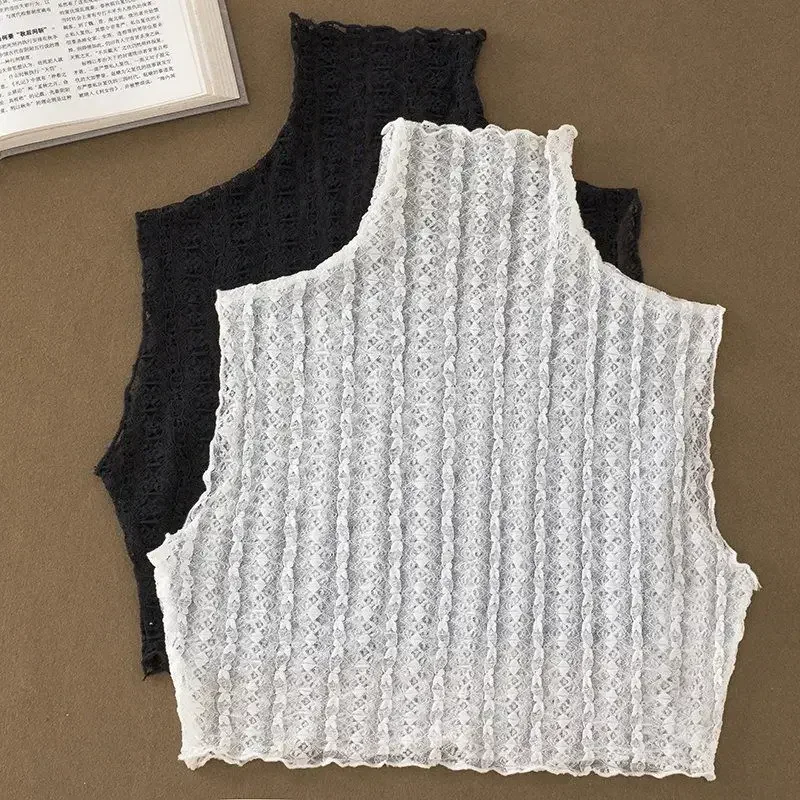 Débardeurs femmes dentelle basique conception quotidienne vêtements femmes hauts populaire tendre recadrée élégant Mujer plus récent Style coréen répandu Chic