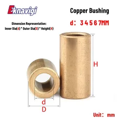 2/5/10pcs  Oil-Free Self-Lubricating Composite Bearing Copper Shaft Bushing Inner Diameter 3 4 5 6 7mm  Bushing