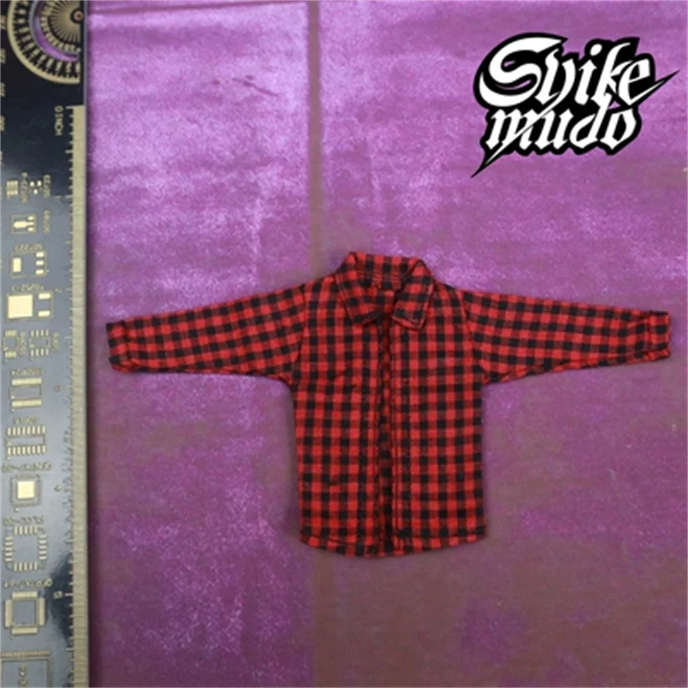 

SKD001 Soldier 1/12 Model Clothing Accessories Plaid Shirt Accessories 6-inch Trendy Top Long Sleeve For 6 Inch Action Figure