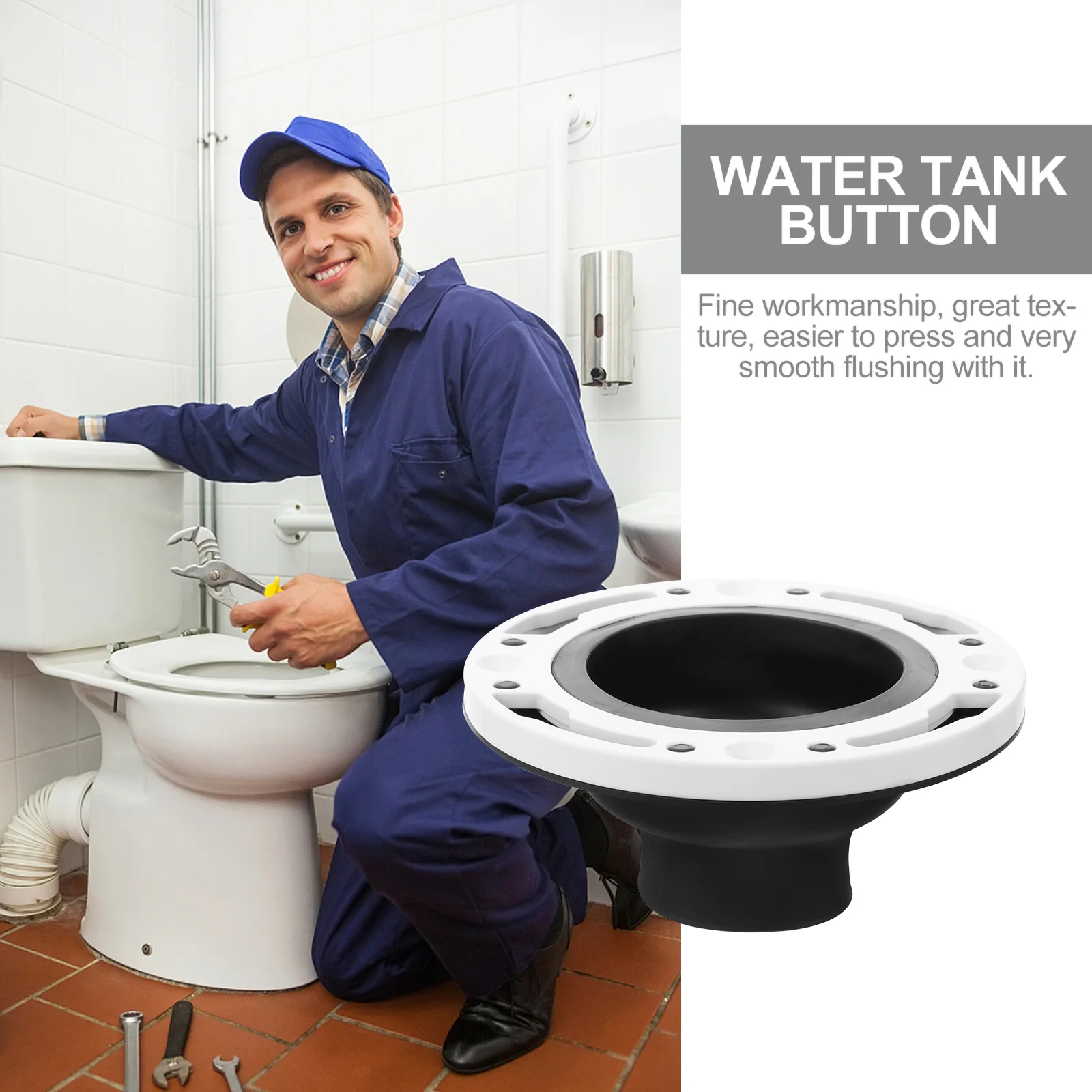 

Toilet Seal Flange Extender Bathroom Replacement Sealing Ring Repair Plastic Bowl Kit Black 1YW0088 Silicone Durability