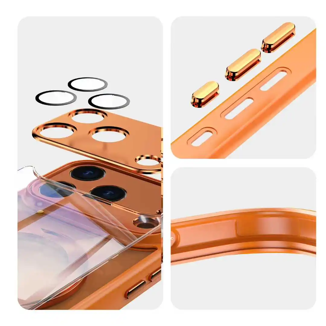 حافظة مغناطيسية بحامل حلقي معدني لهاتف Magsafe IPhone 17 Air 16 E 14 13 15 Pro Max Plus 17Air 17Pro 16E Mac غطاء هاتف آمن #5