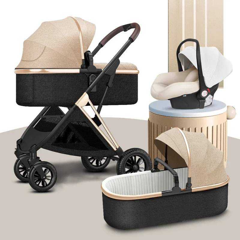 South America popular multi function high view landscape baby pram 3 in 1 with car seat luxury baby stroller for newborn