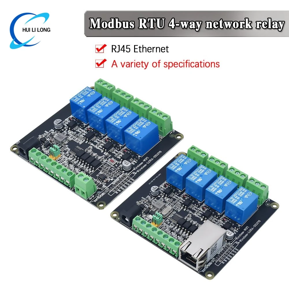 

WAVGAT RJ45 485 RTU 4-полосное реле Выход Modbus 4-позиционный переключатель Вход 4DI4DO Ethernet