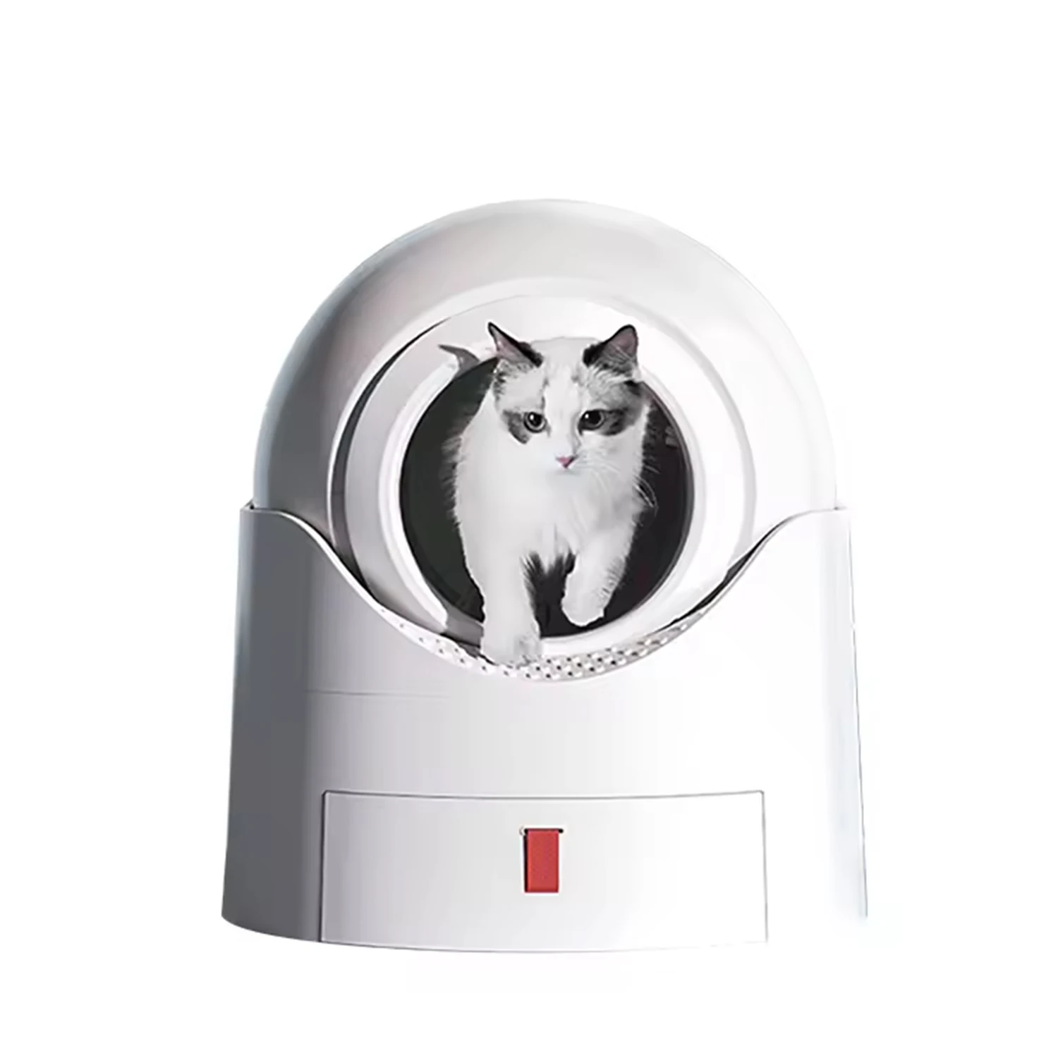 2024 New Portable Plastic Semi-Automatic Cat Toilet High Quality Fast Cleaning Customizable Intelligence Kitty Box