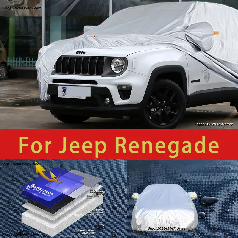 

For Jeep Renegade Outdoor Protection Full Car Covers Snow Cover Sunshade Waterproof Dustproof Exterior Car accessories