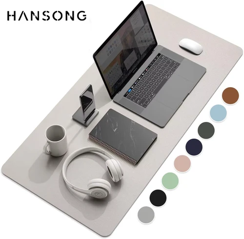 Alfombrilla protectora de escritorio para ordenador de oficina de gran tamaño, alfombrilla de ratón antideslizante impermeable de cuero PU, alfombrilla para teclado de escritorio, alfombrilla para ratón para juegos