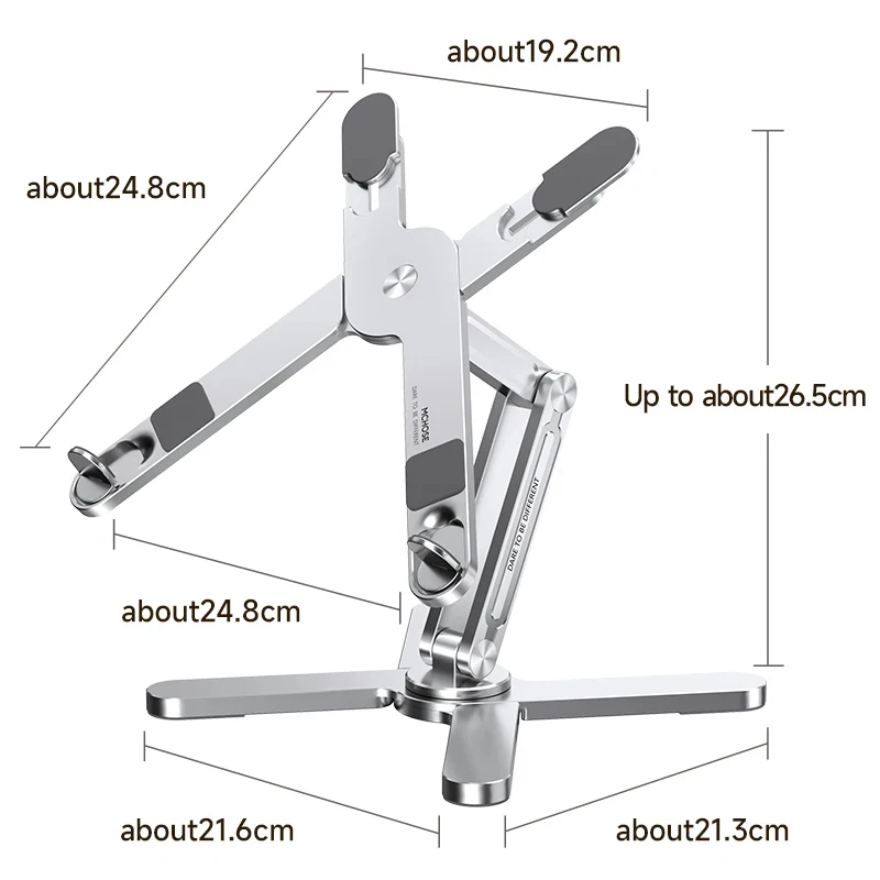 Imagem -02 - Suporte Portátil de Alumínio Portátil Suporte Giratório 360 ° Dissipação de Calor Dobrável Adequado para Macbook mc N86 Notebook