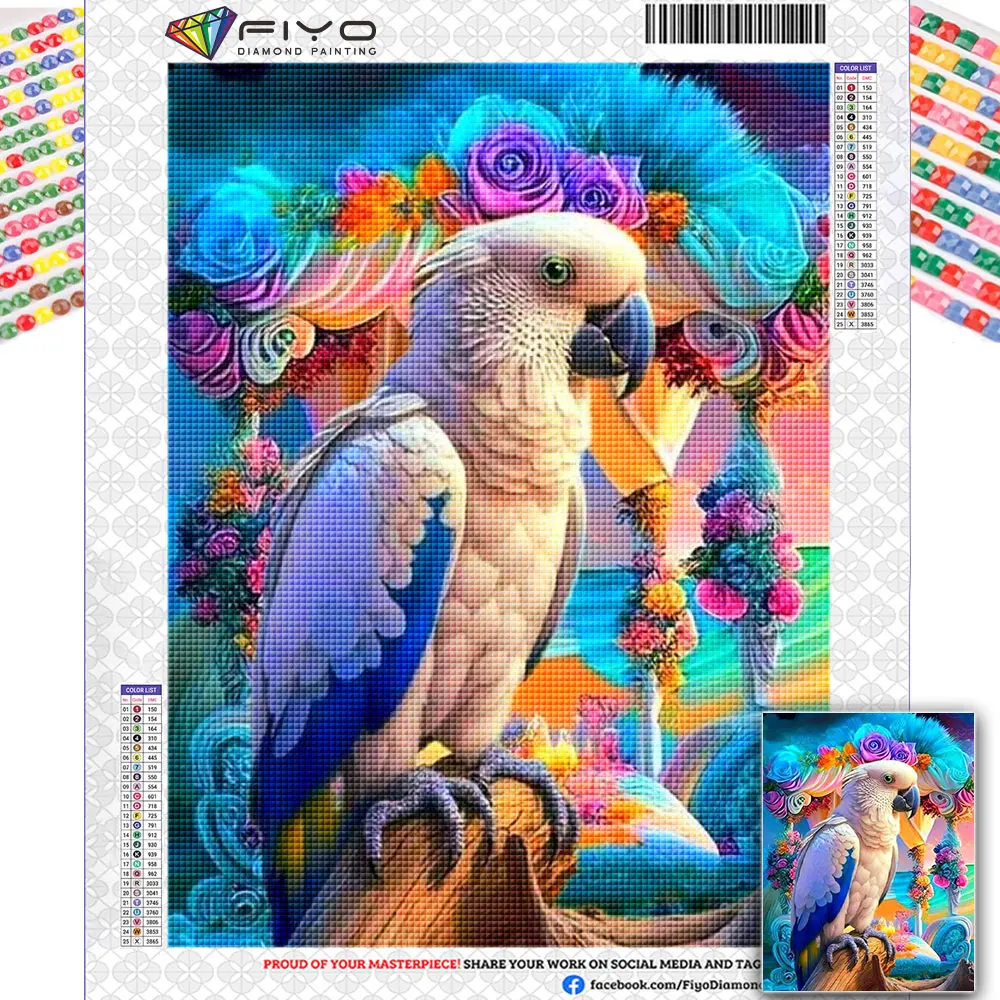 Новое поступление, алмазная живопись, картина в виде попугая, искусственная живопись, вышивка, домашний декор, подарок