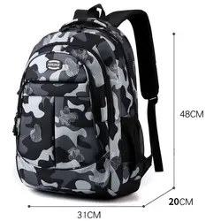 Mochilas escolares de nailon impermeables para niños y niñas, Mochila ortopédica de camuflaje, bolsa de grado