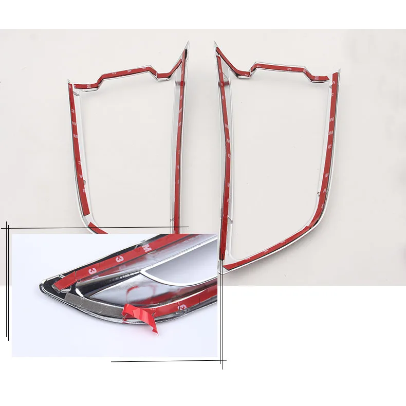 ABS Chrome Cover Trim Front Rear Tail Light Lamp Frame Stick Eyebrow For Nissan Qashqai j11 2018 2019 2020