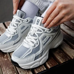 Baasploa Women Retro Running Shoes Outdoor Mesh Lace Up Jogging Sports Shoes Female Casual Lightweight Breathable Non-slip Shoes