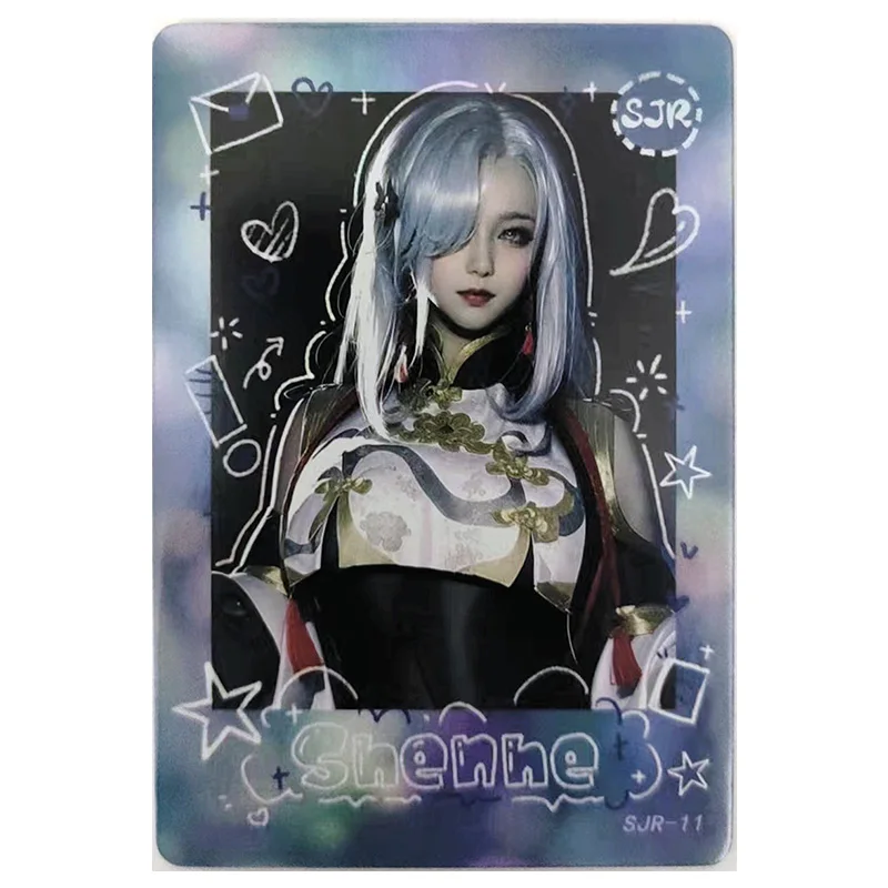 Anime Goddess Story Rare SJR Reflections Flash Cards Eula Barbara Keqing Yelan Toys for boys Collectible Cards Birthday Gifts