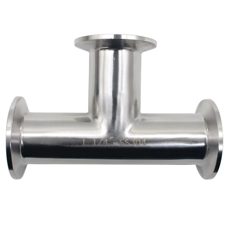 OD19mm-102mm Pipe OD 50.5-119MMSS304 316L Stainless Steel Sanitary Tee Fitting Suitable For 1.5 \